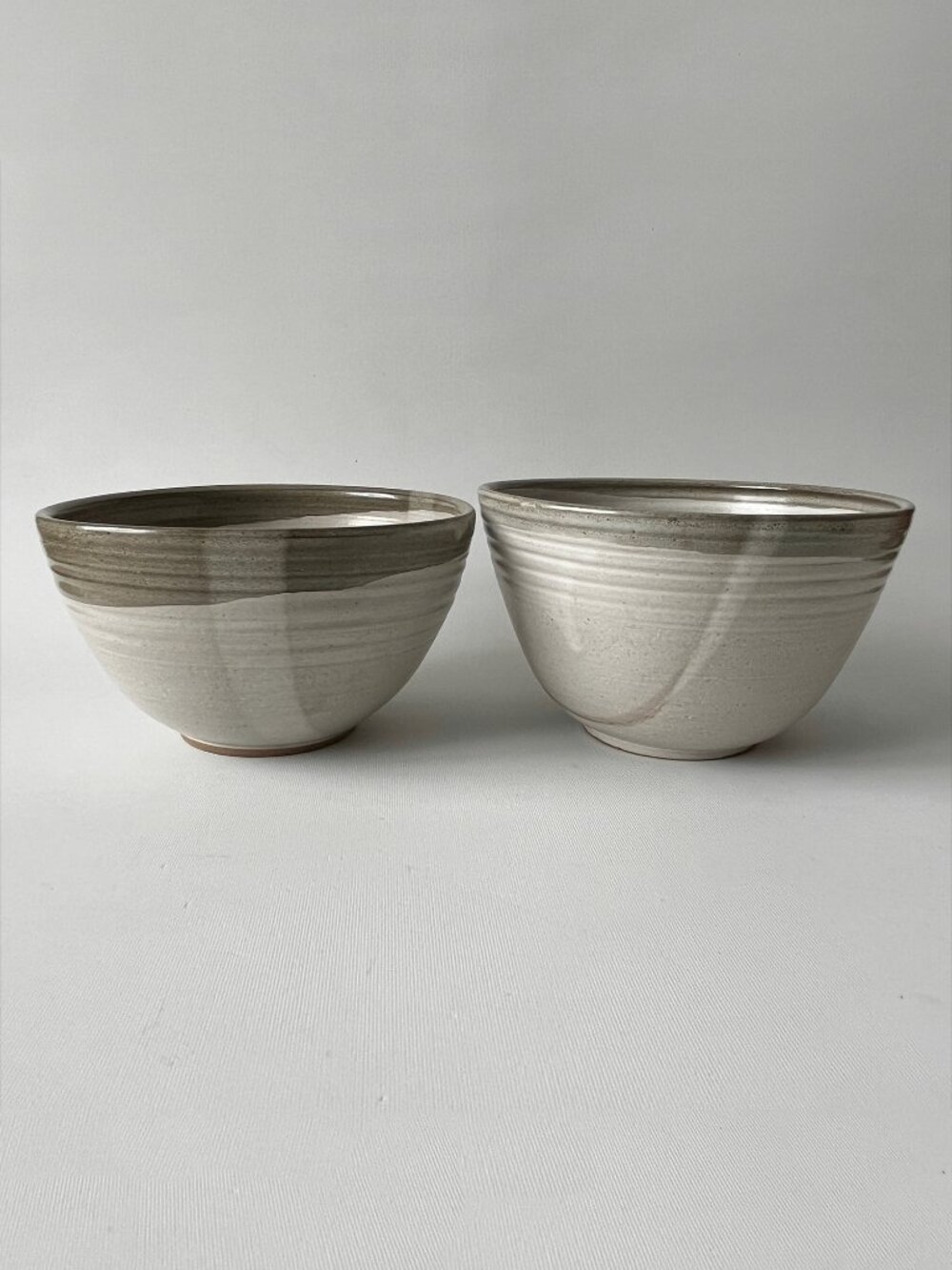 Set 2 Leishman Pottery Canada Studio Stoneware Bowls Signed 2017 Handmade